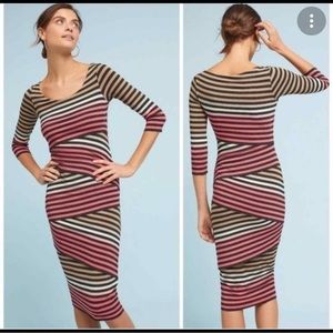 Anthropologie Bailey 44 striped bodycon dress. XXS Petite.